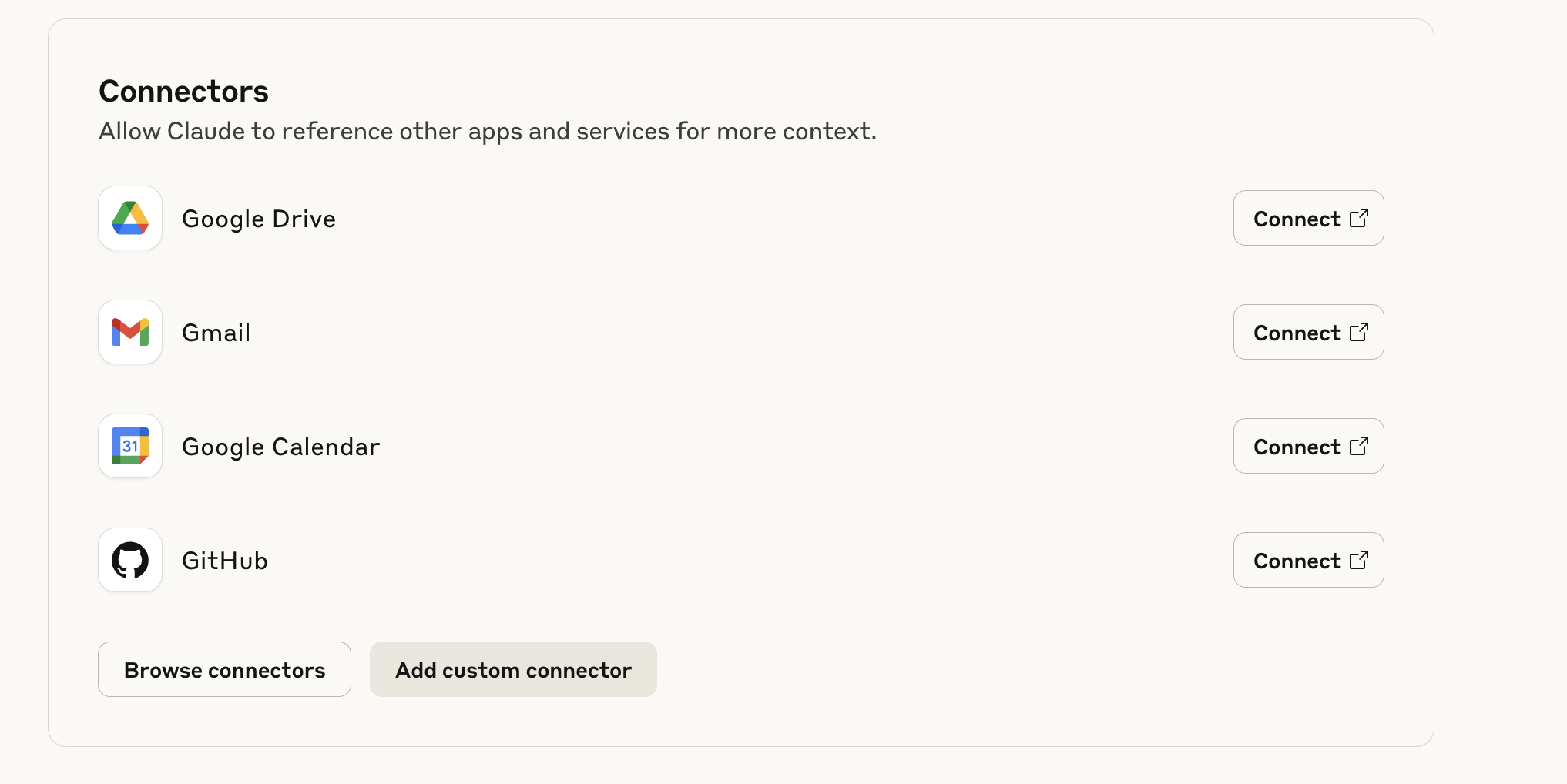 Add custom connectorをクリック